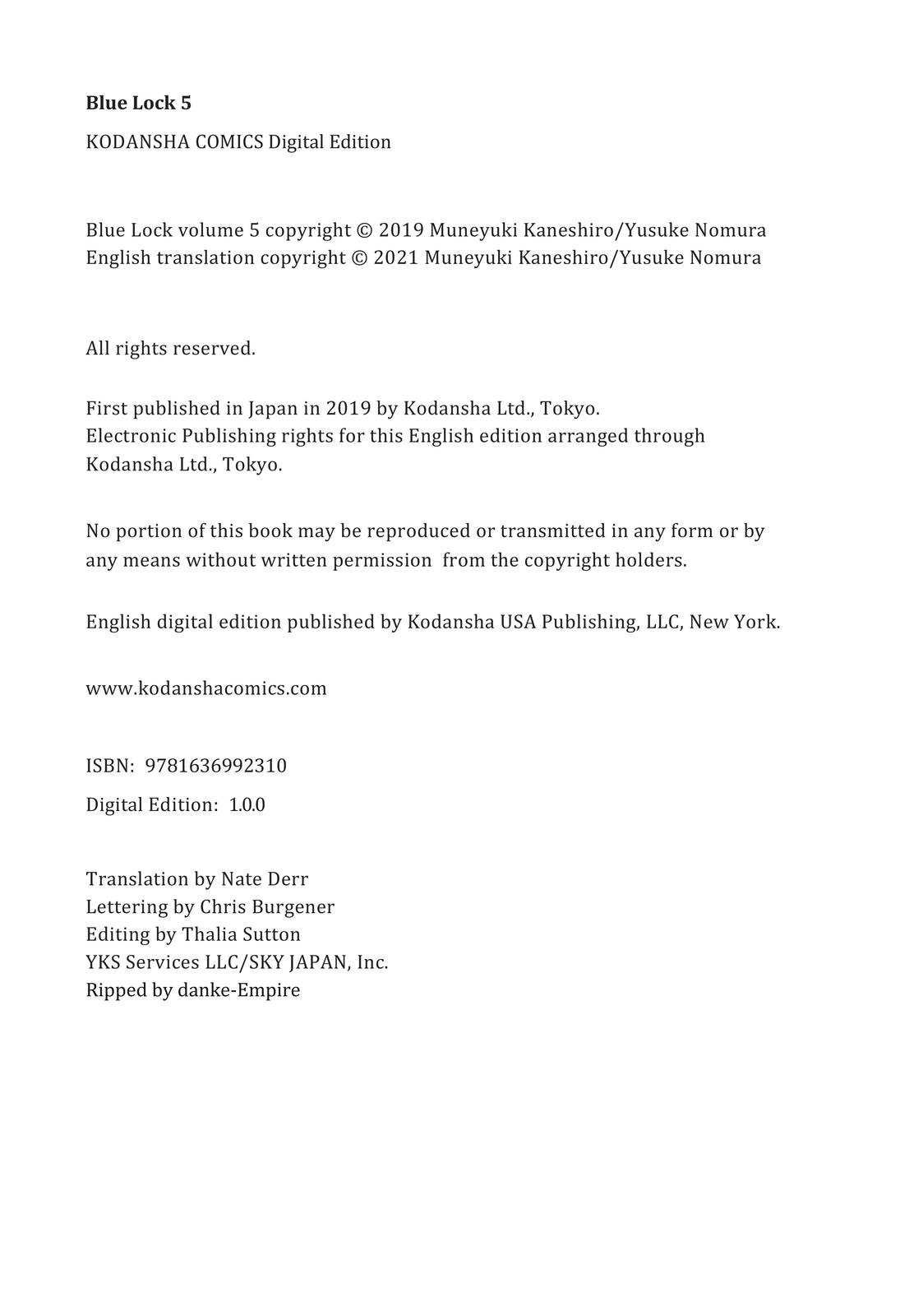 Read Blue Lock EN Manga Online