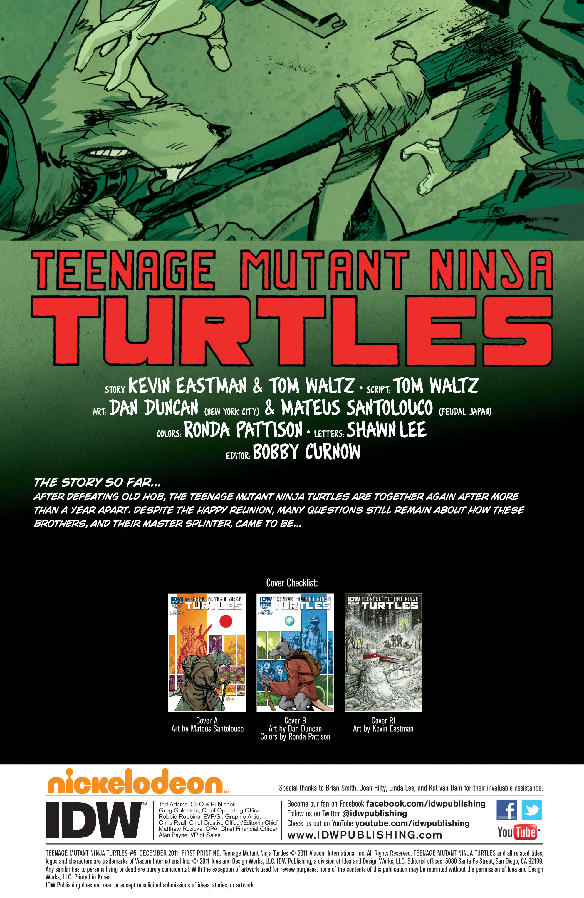 Read Teenage Mutant Ninja Turtles (2011) EN Manga Online