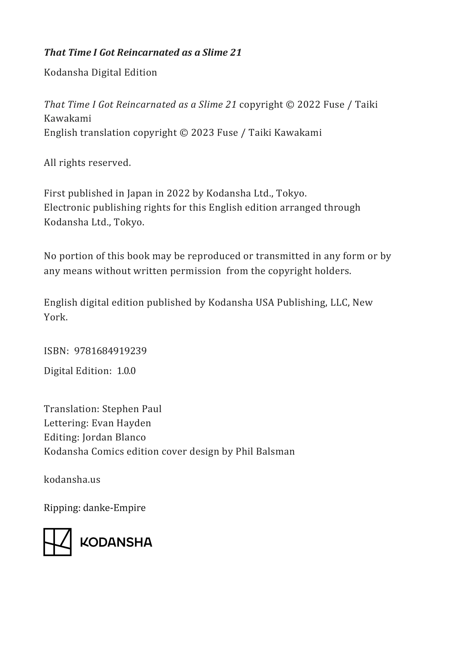 Read That Time I Got Reincarnated as a Slime EN Manga Online