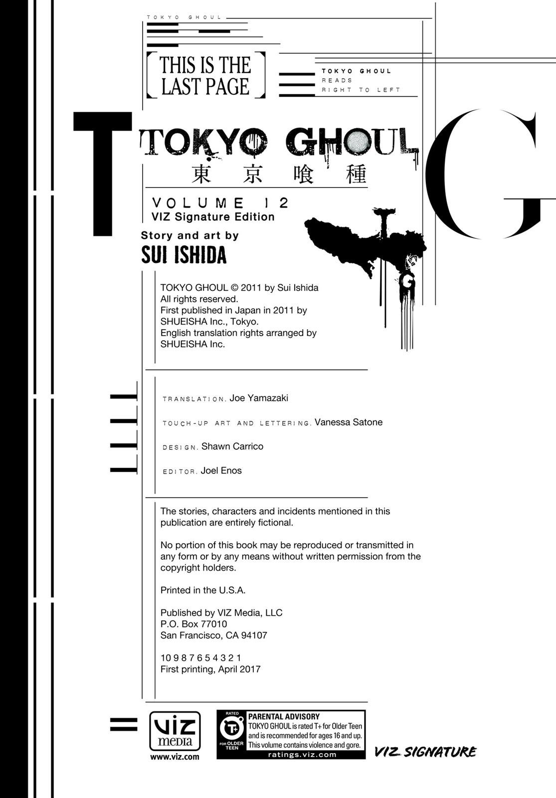 Read Tokyo Ghoul EN Manga Online