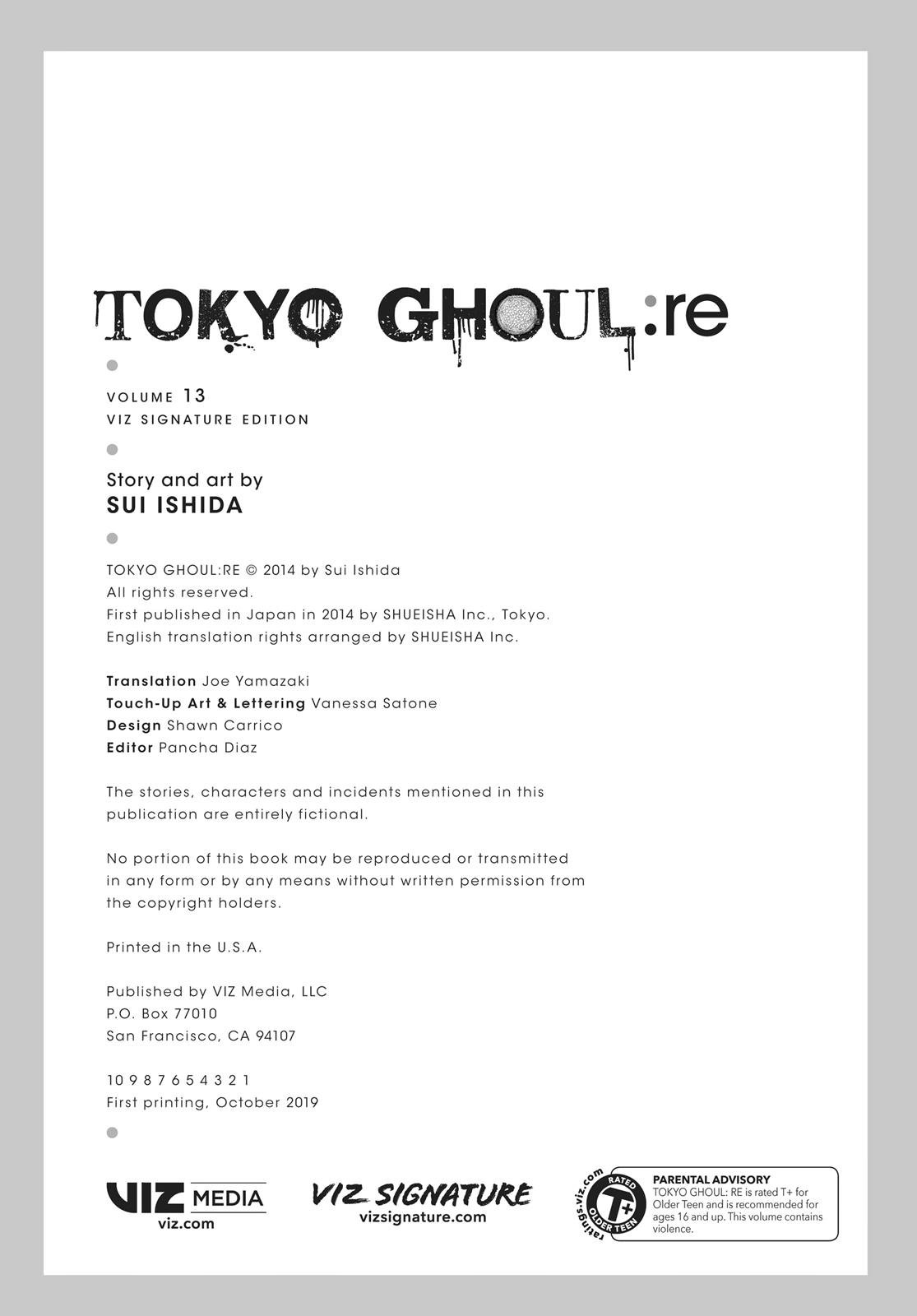 Read Tokyo Ghoul re EN Manga Online